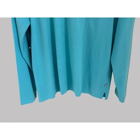 Tommy Bahama Mens Relax Long Sleeve Turquoise T-Shirt L 100% Cotton - Picture 5 of 7